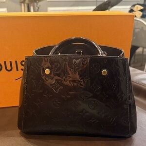 Louis Vuitton Black Vernis Monogram Top-Handle Satchel